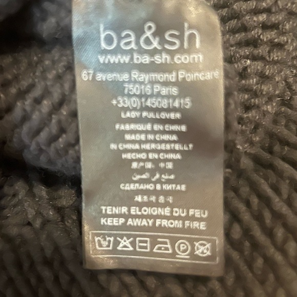 ba&sh cardigan with embellished buttons, black, size XS - Picture 8 of 8